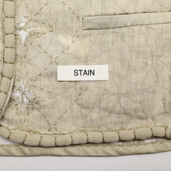 Elie Tahari Women's Neutral Reversible Linen Stitch Details Jacket Sz M NEW - Picture 6 of 11